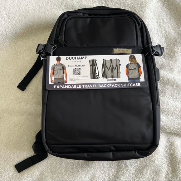 Duchamp Black Modern Travel Backpack